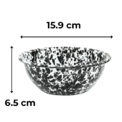 Crow Canyon Home Serviesset Splatter - 4-delig - Zwart