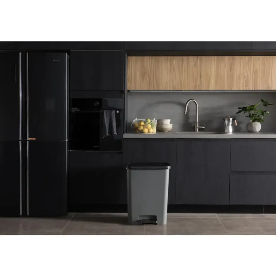 Curver Compatta Prullenbak 50L - Grijs/Zwart
