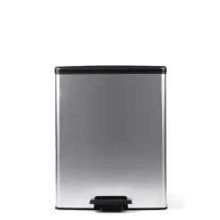 Curver Decobin Duo Prullenbak - 26L+26L - Zilver metallic