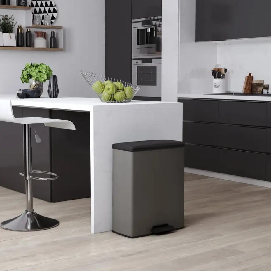 Curver Decobin Prullenbak - 65L - Rechthoekig - Cool Grey