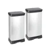Curver Decobin Prullenbak - 50L - 2 stuks - Metallic