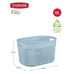 Curver Filo Mand L 18L Stone Blue