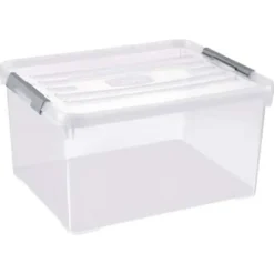 Curver Handy+ Opbergbox - 35L - 3 stuks - Transparant met deksel