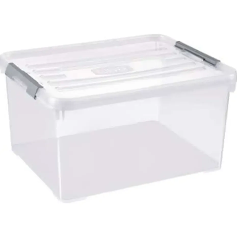 Curver Handy+ Opbergbox - 35L - 3 stuks - Transparant met deksel