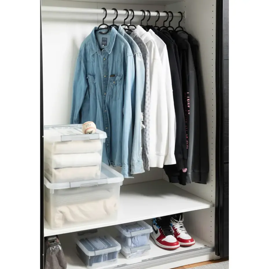 Curver Handy+ Opbergbox - 35L - 3 stuks - Transparant met deksel