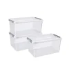Curver Handy+ Opbergbox - 50L - 3 stuks - Transparant met deksel