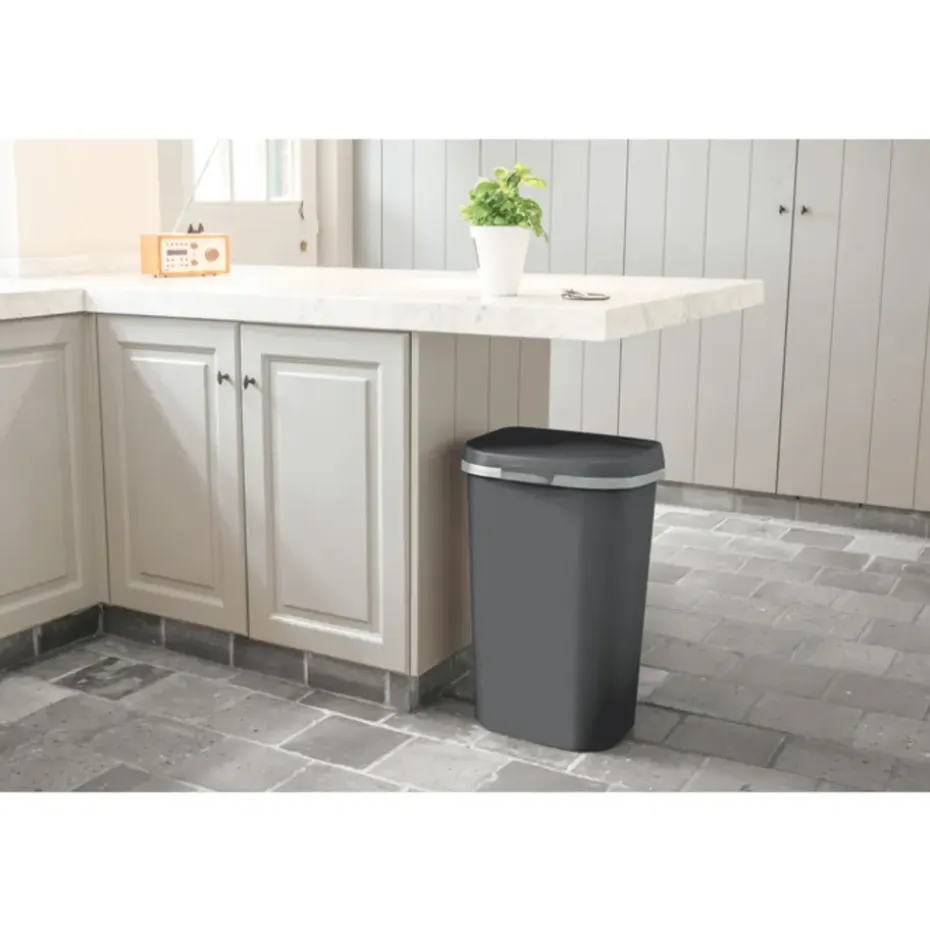 Curver Mistral Flat Prullenbak - 50L - Antraciet