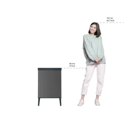 Curver Verto High 54L prullenbak - Grijs - 44x27x69cm