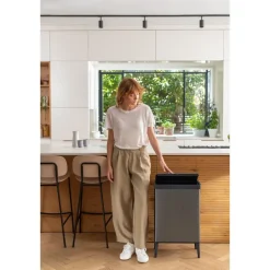 Curver Verto High 54L prullenbak - Grijs - 44x27x69cm