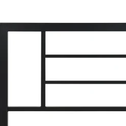 CUSSET - Tweepersoonsbed - Zwart - 120 x 200 cm - Metaal