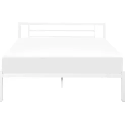 CUSSET - Tweepersoonsbed - Wit - 140 x 200 cm - Metaal