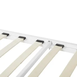 CUSSET - Tweepersoonsbed - Wit - 140 x 200 cm - Metaal