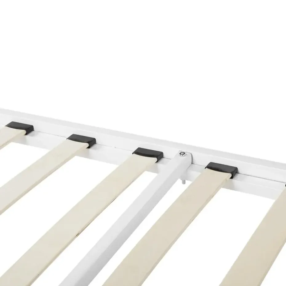 CUSSET - Tweepersoonsbed - Wit - 140 x 200 cm - Metaal