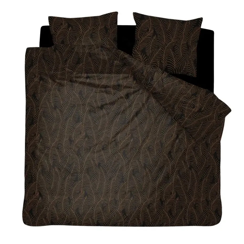 Damai Bellezza - Dekbedovertrek - Satijn - 240x200/220 cm - Zwart