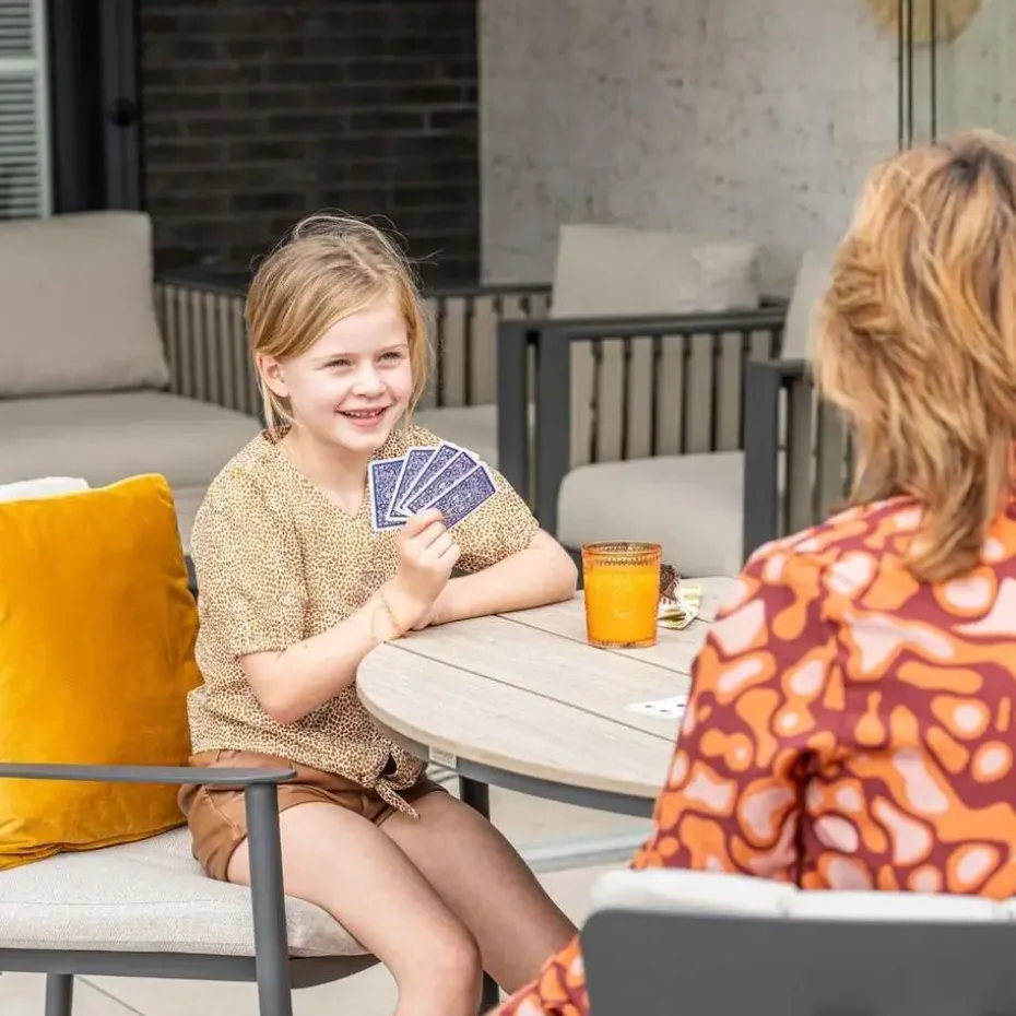 Dane tuinset 5-delig - Tulli tuintafel Ø122 cm