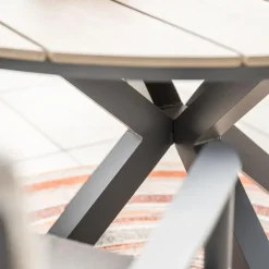 Dane tuinset 5-delig - Tulli tuintafel Ø122 cm