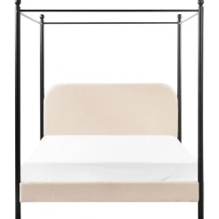 DANNEMOIS - Tweepersoonsbed - Beige - 140x200 cm - Bouclé