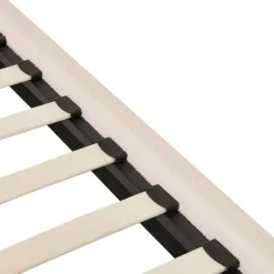 DANNEMOIS - Tweepersoonsbed - Beige - 140x200 cm - Bouclé