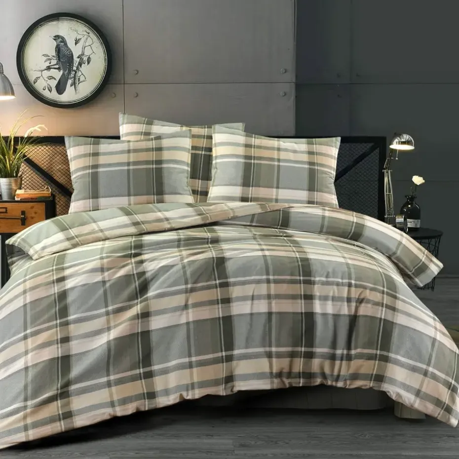 Day Dream Bram - Dekbedovertrek - Eenpersoons - 140 x 200/220 - Groen