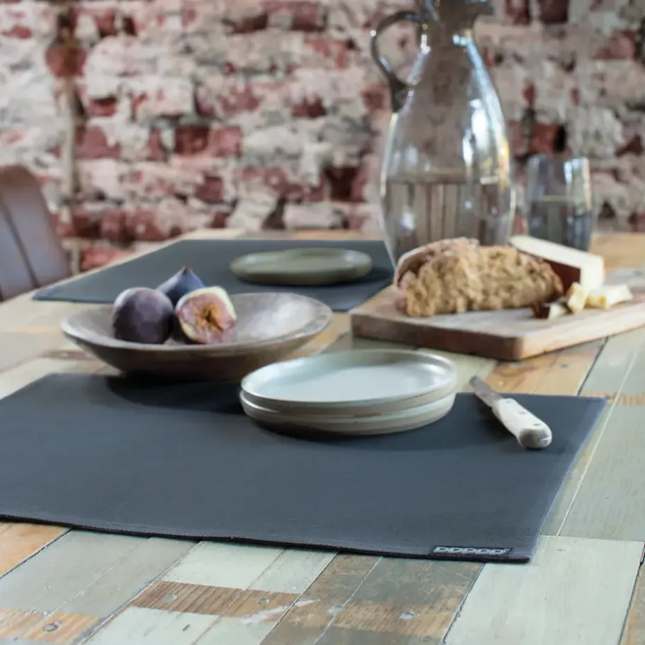 DDDDD placemat Kit - 35x45 cm - Antraciet - set van 2 stuks