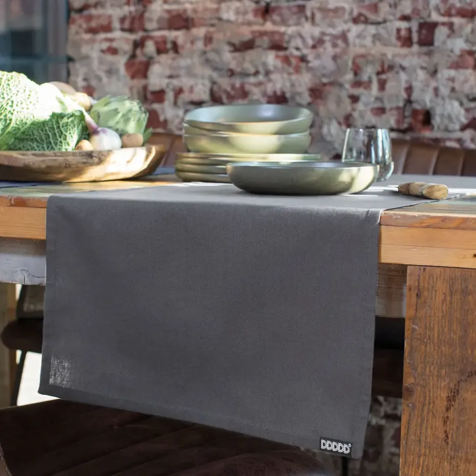 DDDDD tafelloper Kit - 45x150 cm - set van 2 stuks - Antraciet