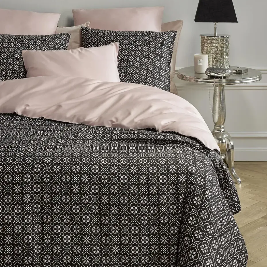 De Witte Lietaer Dekbedovertrek Katoen Satijn Primrose - 240 x 220 cm - Zwart