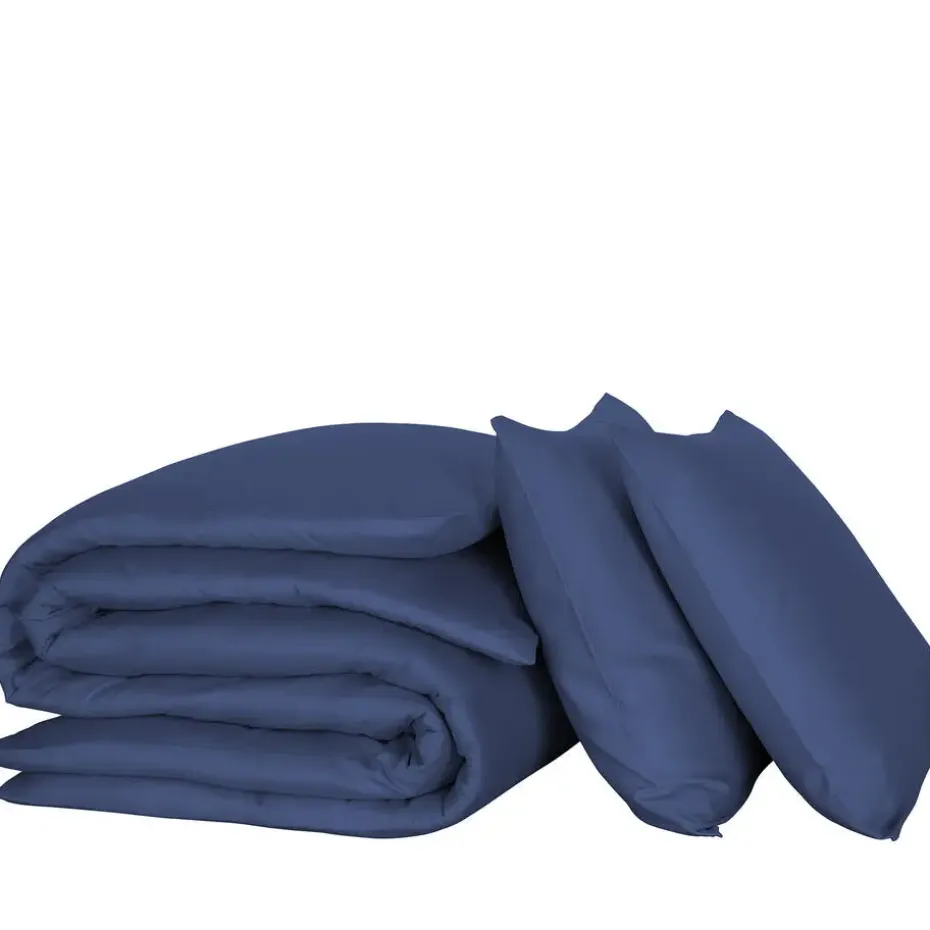 De Witte Lietaer Dekbedovertrek Katoen Satijn Olivia- 240 x 220 cm - Blauw