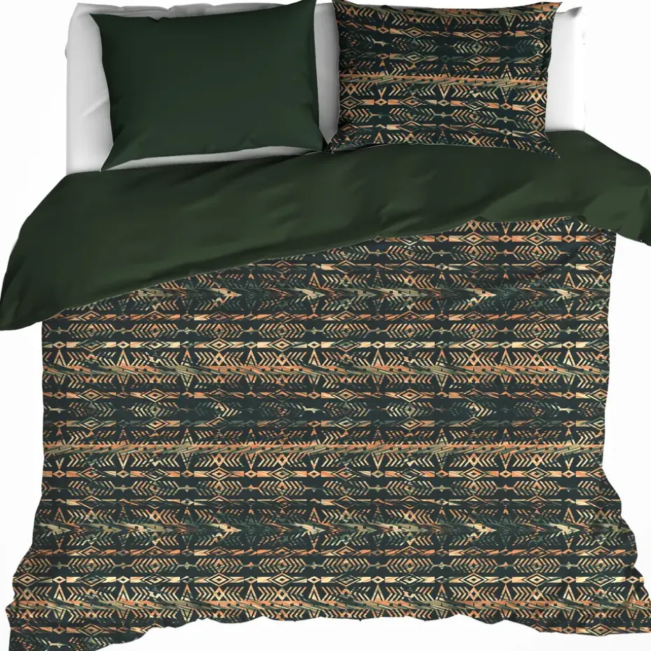 De Witte Lietaer Dekbedovertrek Rufus Khaki - 200 x 200/220 cm - Flanel