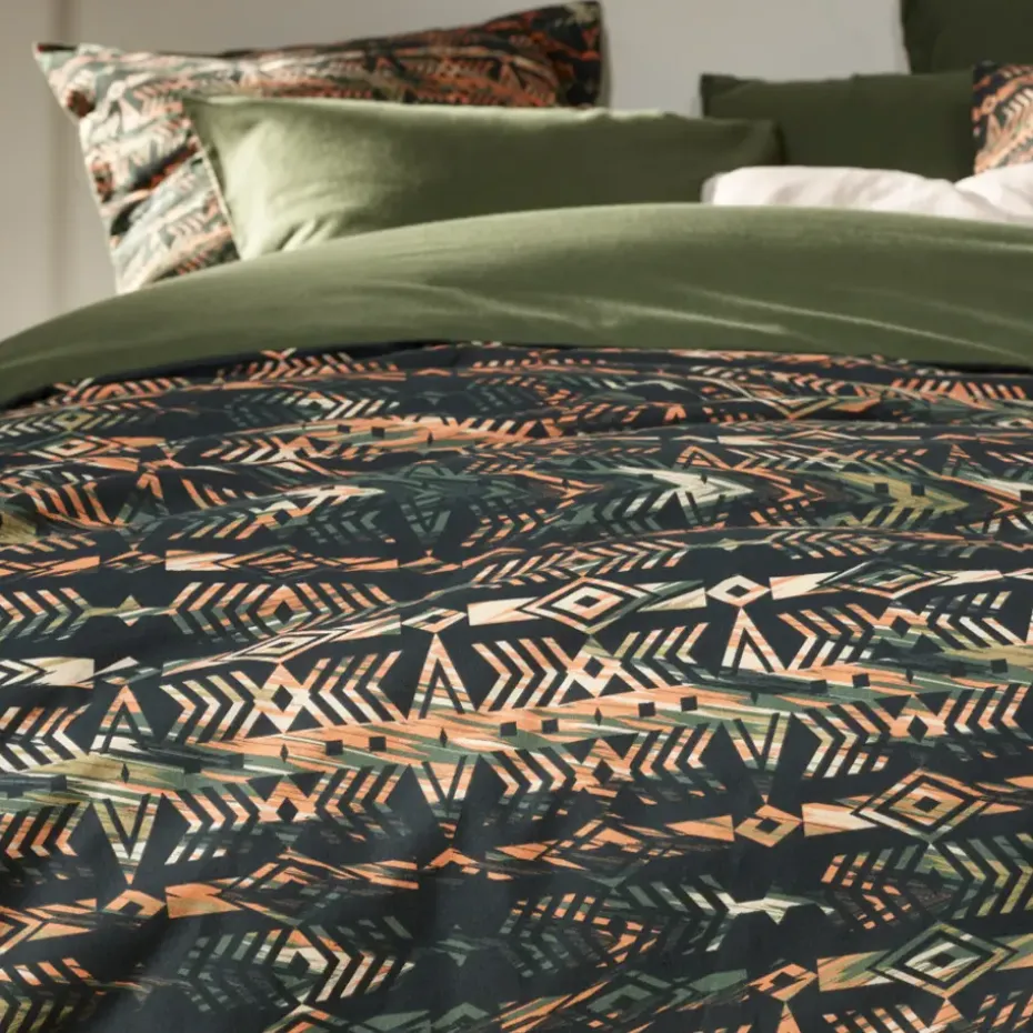 De Witte Lietaer Dekbedovertrek Rufus Khaki - 200 x 200/220 cm - Flanel