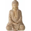 Deco by Boltze Boeddha beeld Legolas - beige - 19 x 13 x 30 cm