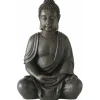 Deco by Boltze Boeddha beeld Zen - antiek grijs - 34 x 45 x 70 cm