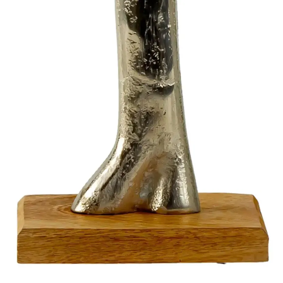 Decoratie levensboom - Tree of Life - aluminium/hout - 31 x 34 cm