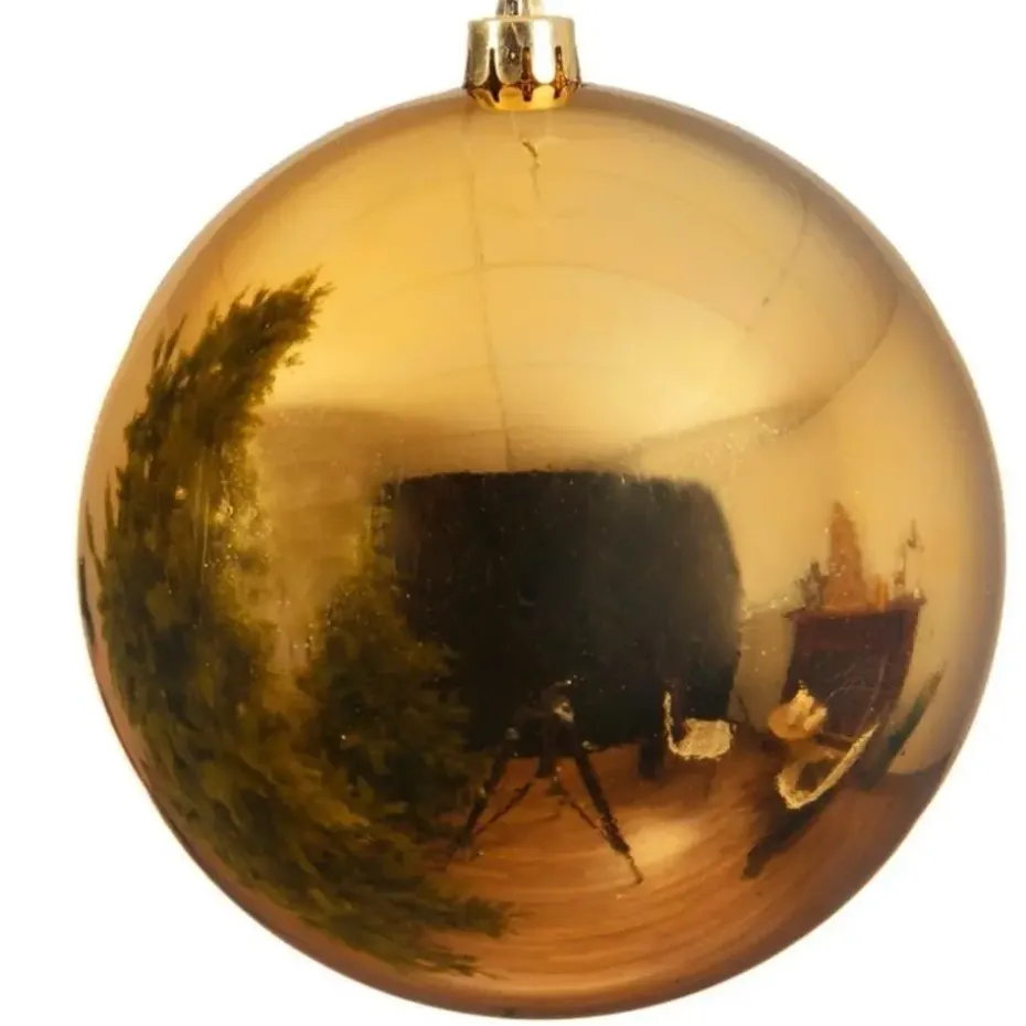 Decoris Kerstbal - goud - groot - kunststof - 20 cm