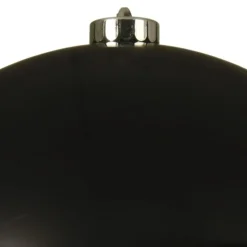 Decoris Kerstbal - zwart - groot - kunststof - 20 cm