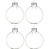 Decoris kerstballen - 8x - transparant - D7 cm - glas