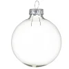 Decoris kerstballen - 6x - transparant parelmoer - D8 cm - glas