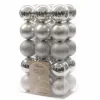 Decoris kerstballen - 30x st - zilver - D6 cm