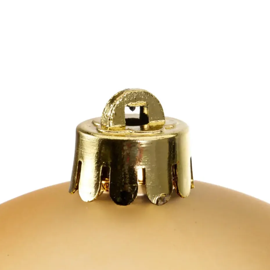 Decoris Kerstballen - 4x st - goud - 10 cm - kunststof