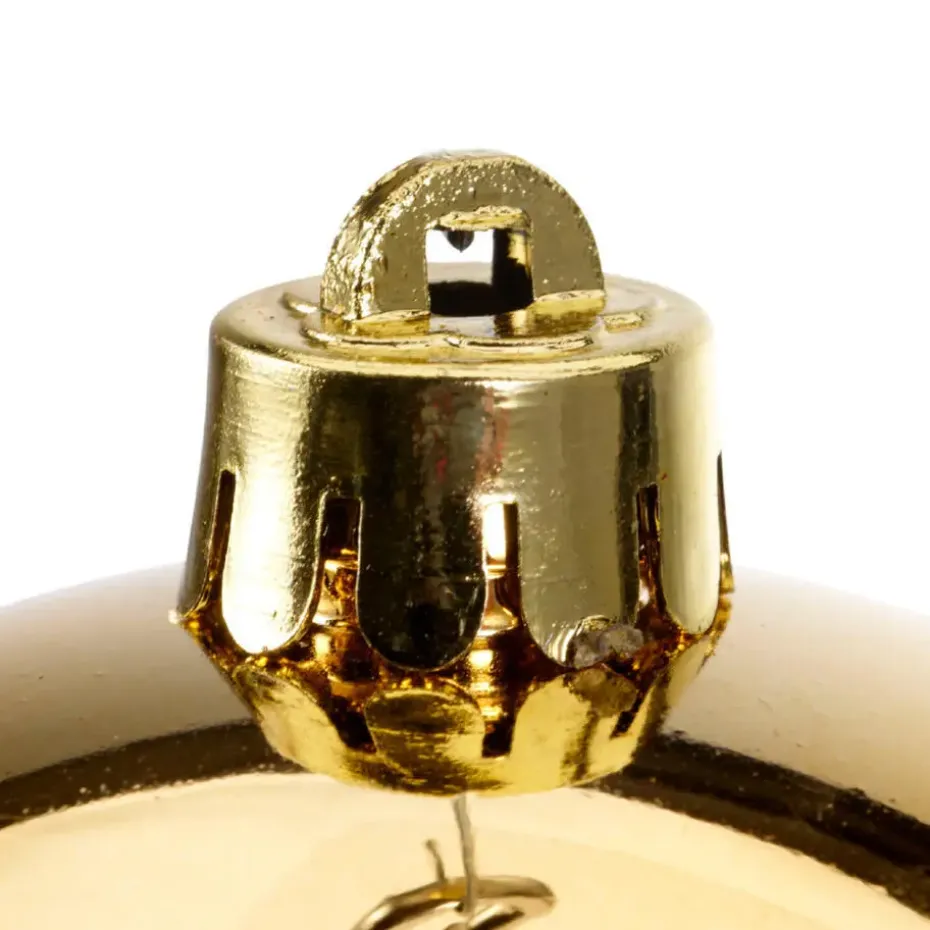 Decoris Kerstballen - 4x st - goud - 10 cm - kunststof