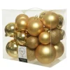Decoris Kerstballen - 26x st - goud - 6-8-10 cm
