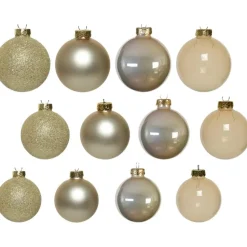 Decoris Kerstballen set - 42x - parel - glas - 5 tot 7 cm
