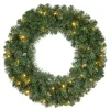 Decoris Kerstkrans - groen - warm verlichting - timer - 60 cm