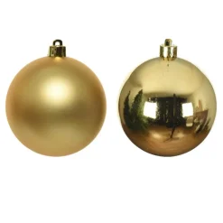 Decoris Kleine kerstballen - 18x - goud - D4 cm - glas