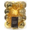 Decoris kunststof kerstballen - 25x stuks - 8 cm -goud
