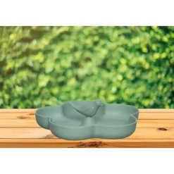Decoris Vogelbad - turquoise - bamboe - 23 cm - drinkschaal