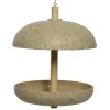 Decoris Vogelvoedersilo - hangend - bamboe - lichtbruin - 25 cm