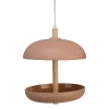 Decoris Vogelvoedersilo - hangend - bamboe - terra bruin - 25 cm