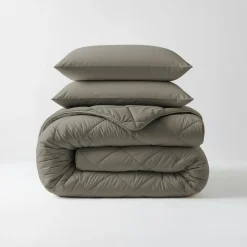 Dekbed zonder Overtrek Diamond 240x200 – Incl. Kussenslopen – Wasbaar – Kaki