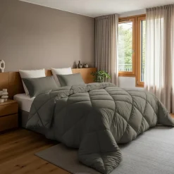 Dekbed zonder Overtrek Diamond 240x200 – Incl. Kussenslopen – Wasbaar – Kaki