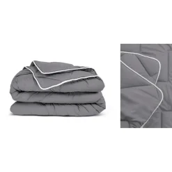 Dekbed zonder Overtrek 200x200 – Incl. Kussenslopen – Wasbaar – Antraciet